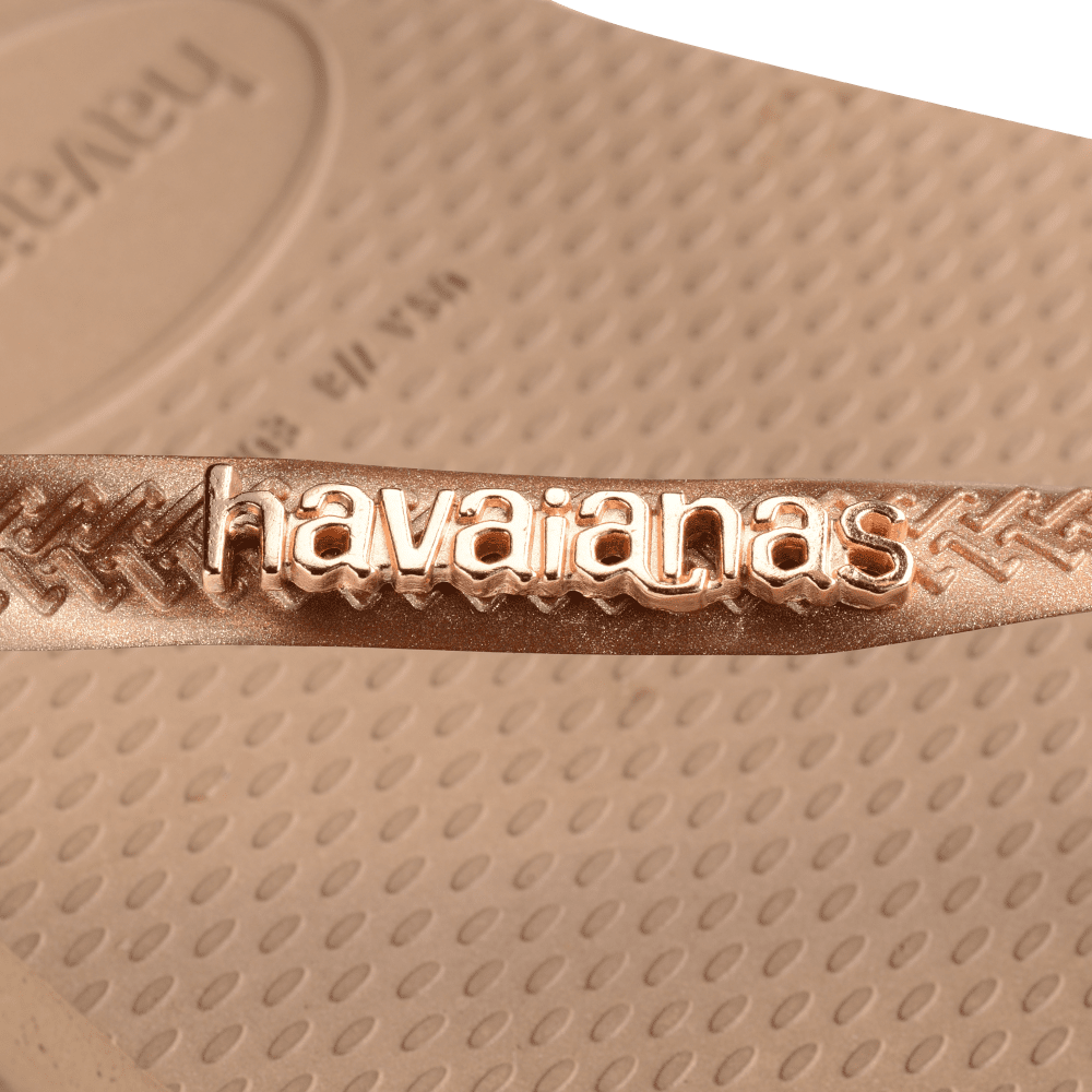 Slim Logo Metallic Flip Flops