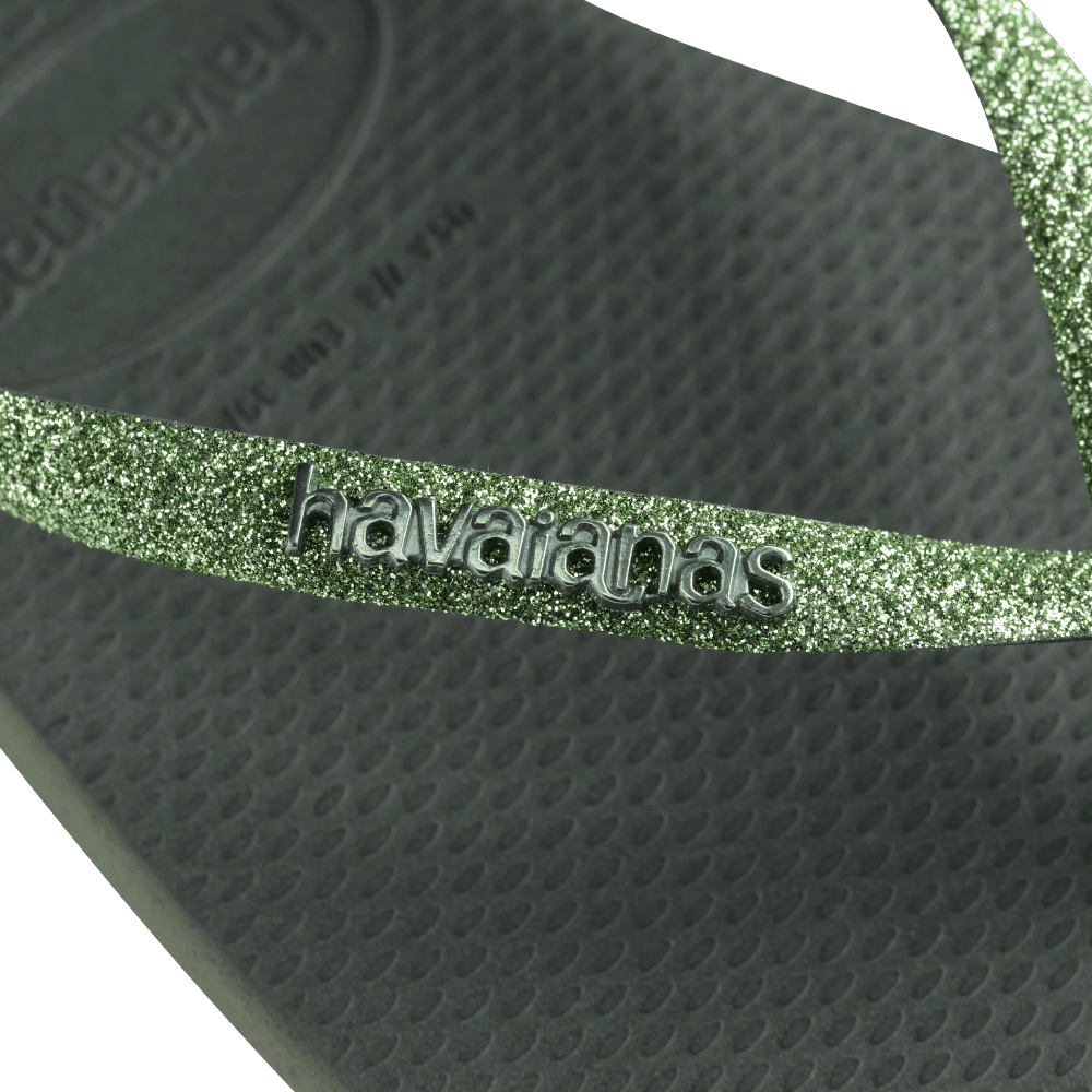 Slim Square Glitter Flip Flops