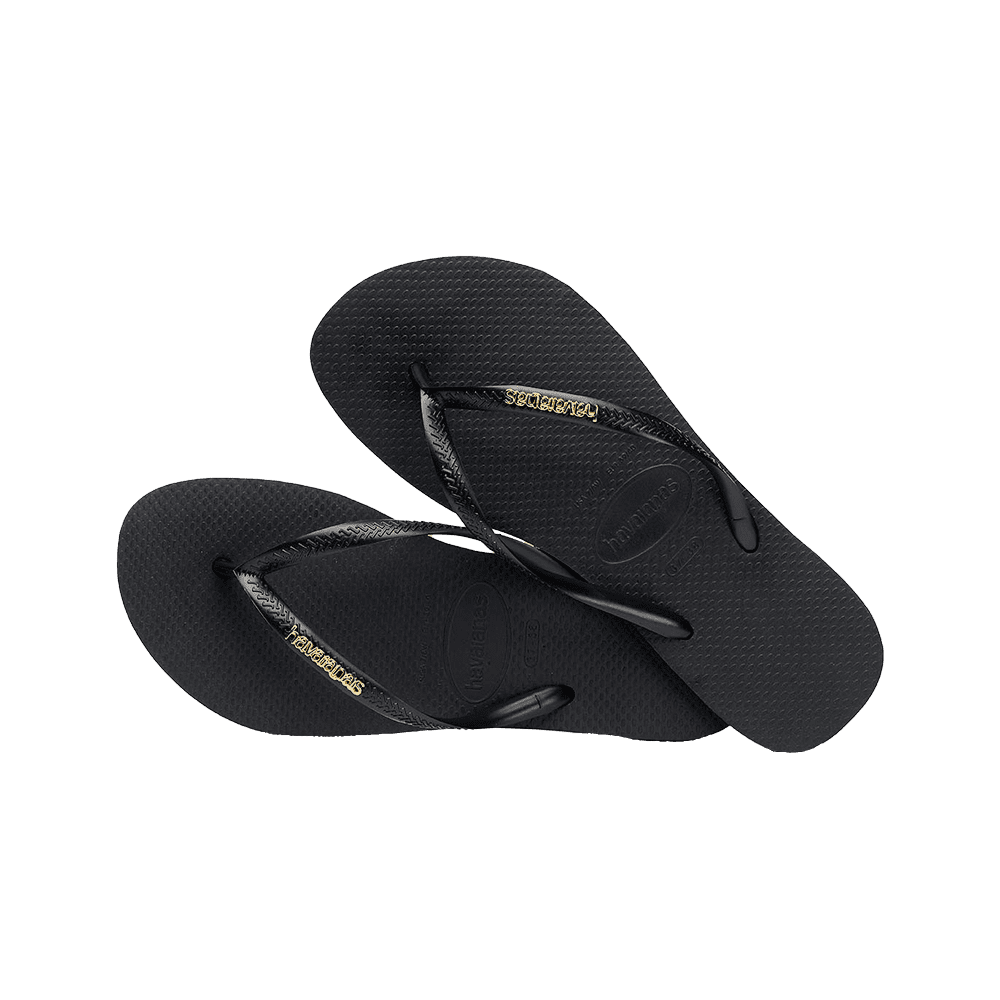 Slim Logo Metallic Flip Flops - Havaianas Malaysia