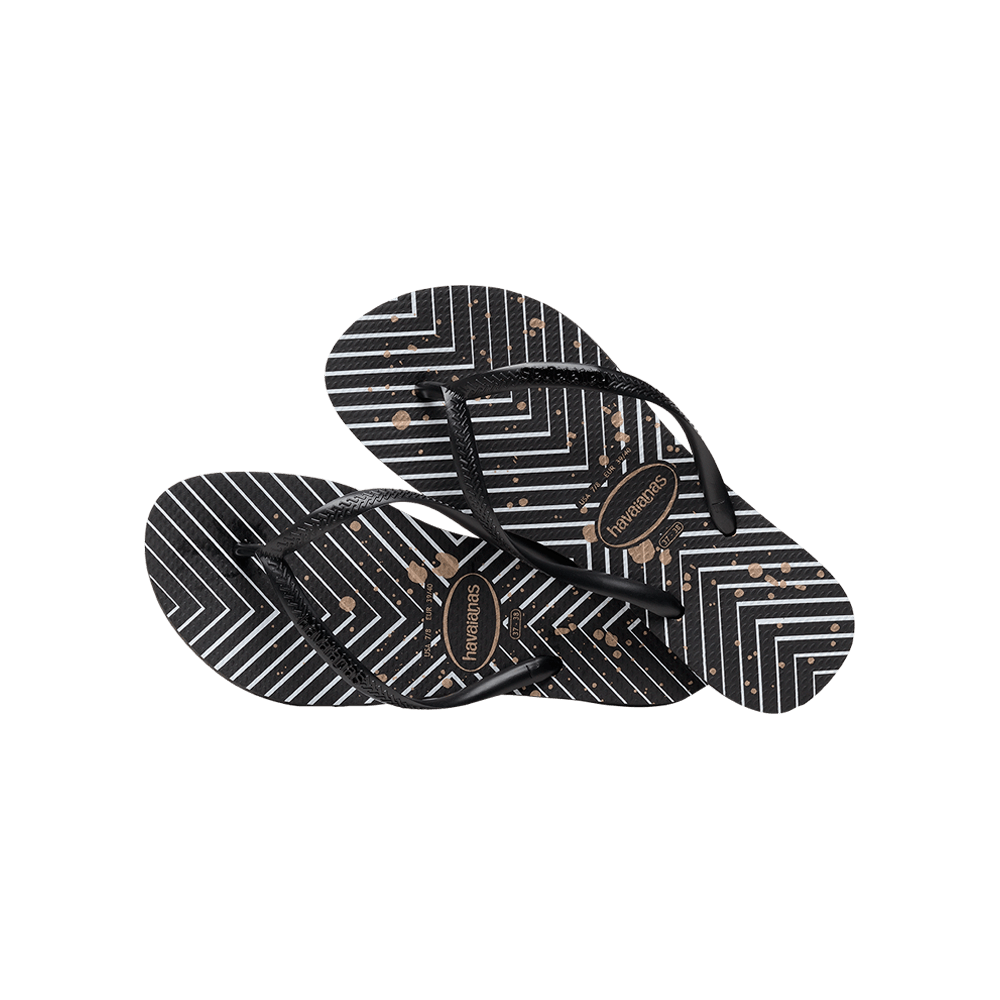 Slim Metallic Print Flip Flops - Havaianas Malaysia