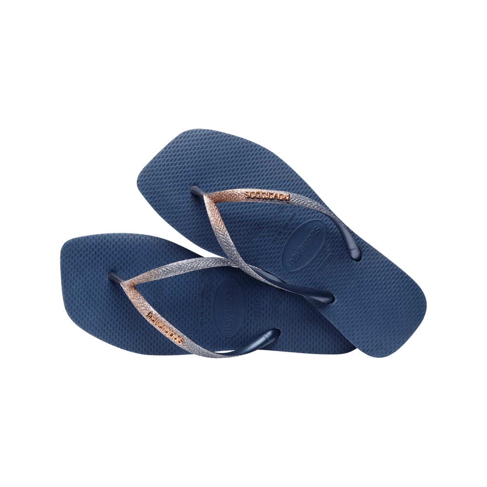 Slim Square Glitter Flip Flops