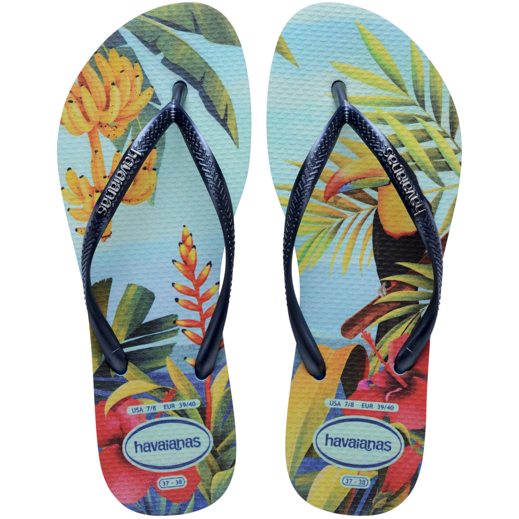 Slim Tropical Flip Flops