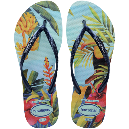 Slim Tropical Flip Flops