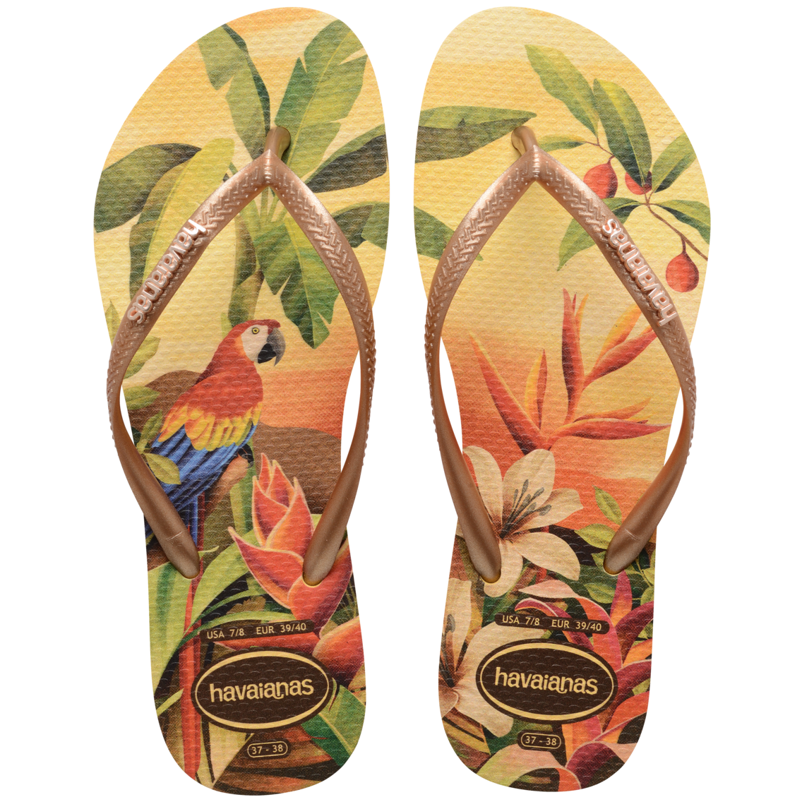Slim Tropical Flip Flops