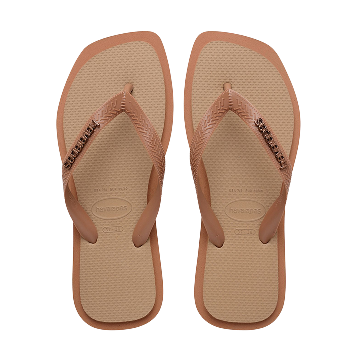Top Square Fusion Flip Flops