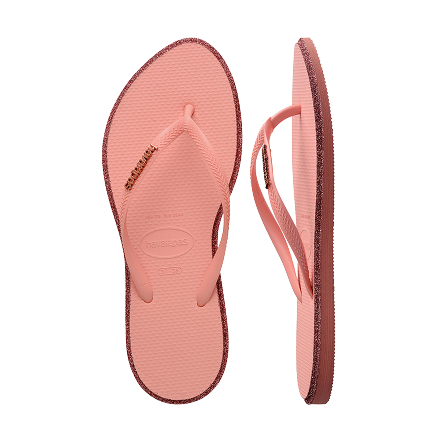 Slim Point Glitter Flip Flops