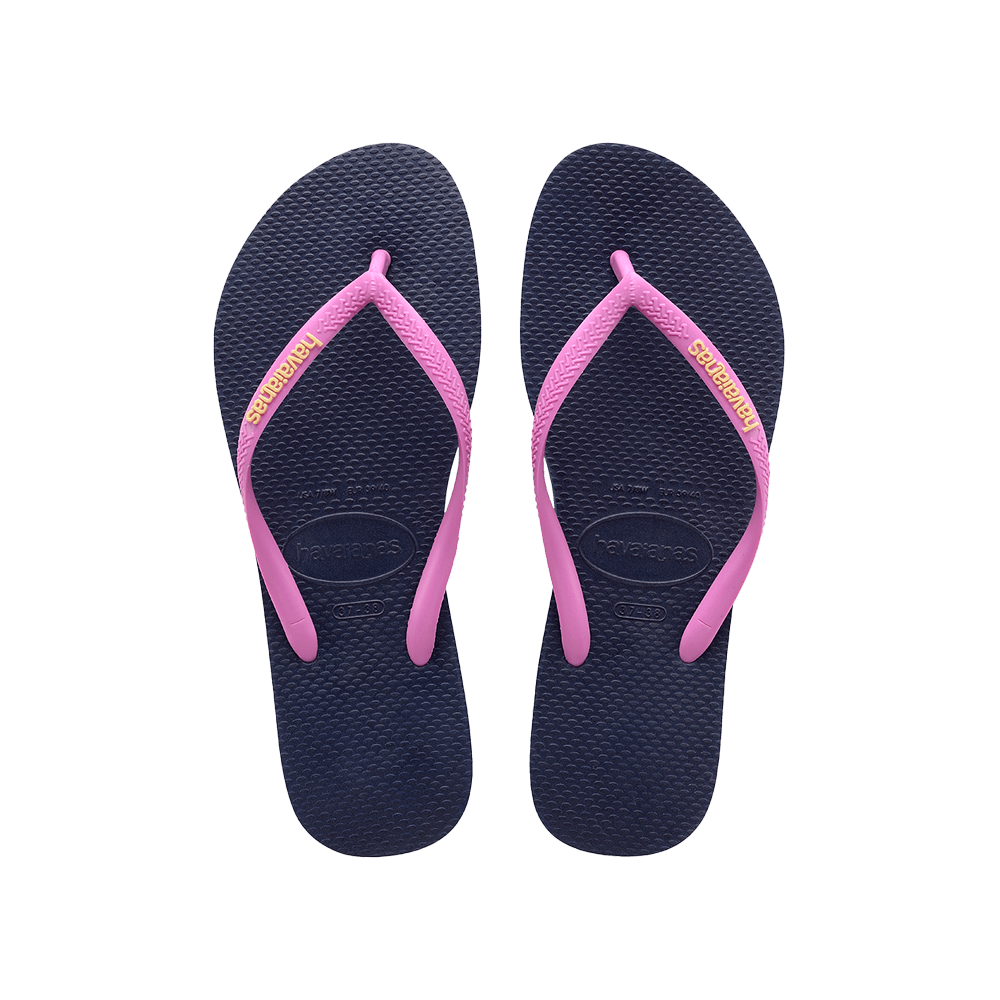 Havaianas Slim Square Logo Pop Up – Infradito Donna Punta Quadrata – Pink Flux