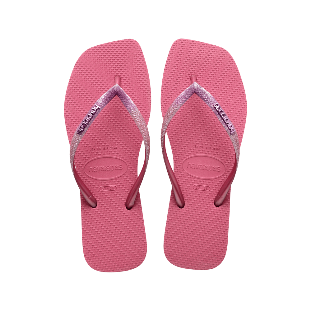 Slim Square Glitter Flip Flops