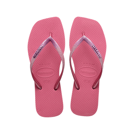 Slim Square Glitter Flip Flops