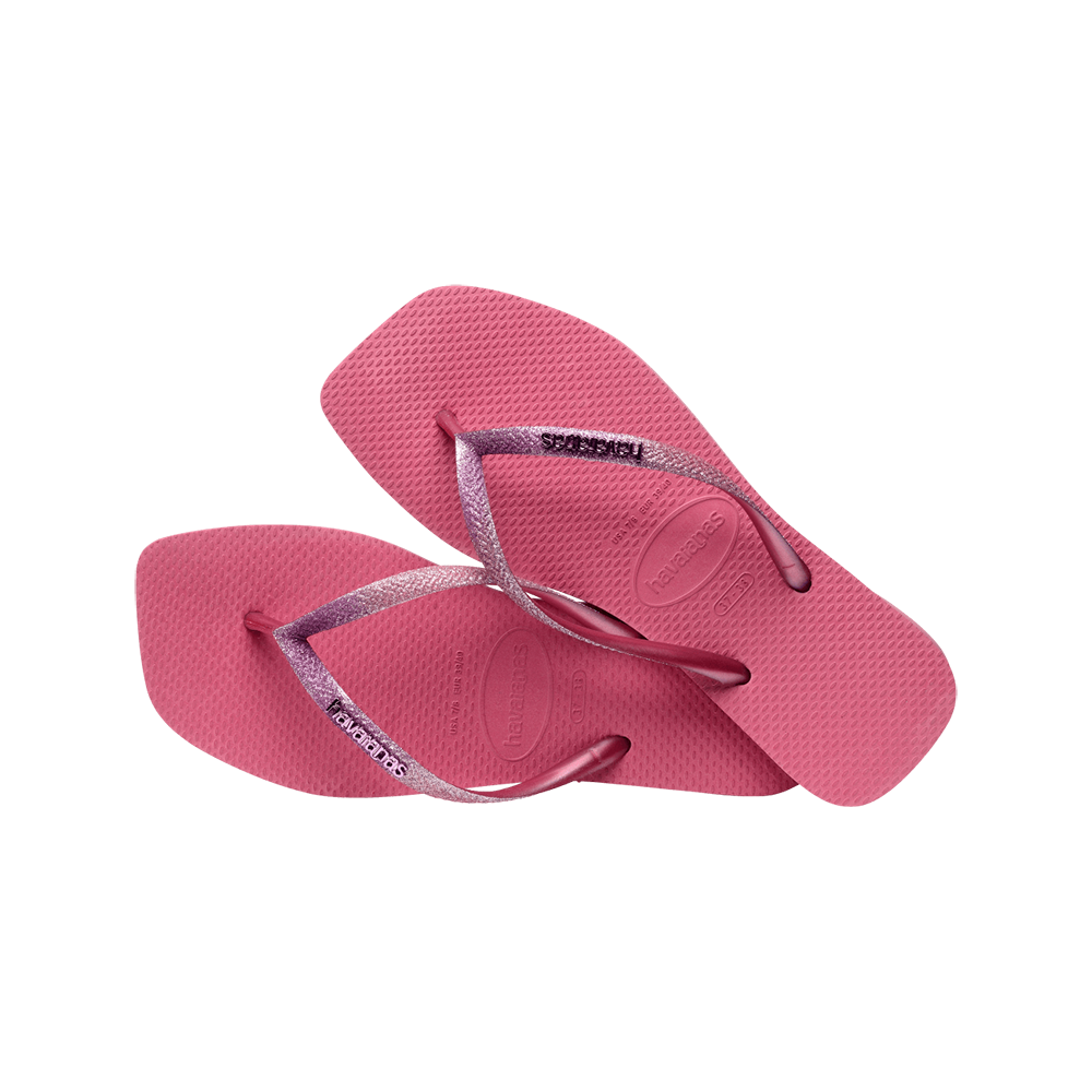 Slim Square Glitter Flip Flops